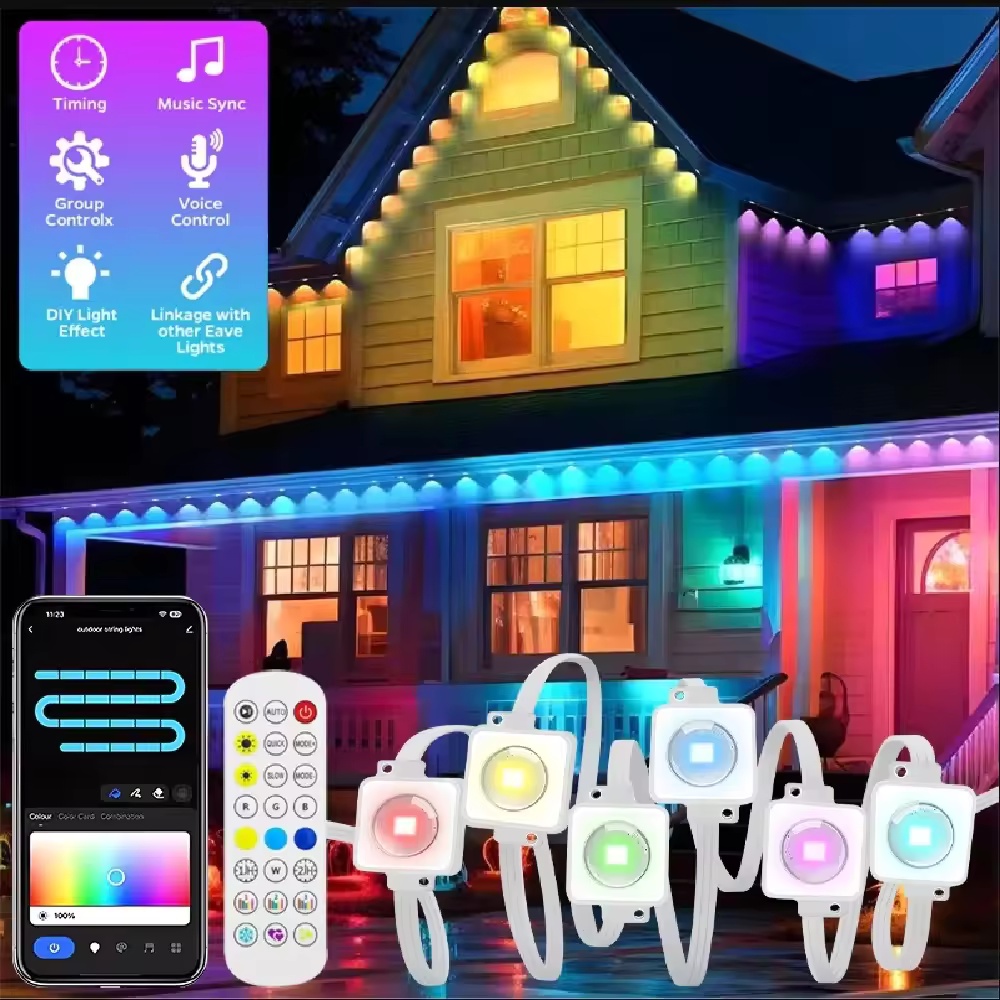 Smart Garden Light Controller - Luci per Grondaie Intelligenti RGBIC 15M/30M/45M/60M/90M